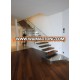 Interior glass railing wood stair kit cantilever stairs