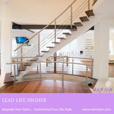 Indoor Wooden Mono Stringer Modular Staircase